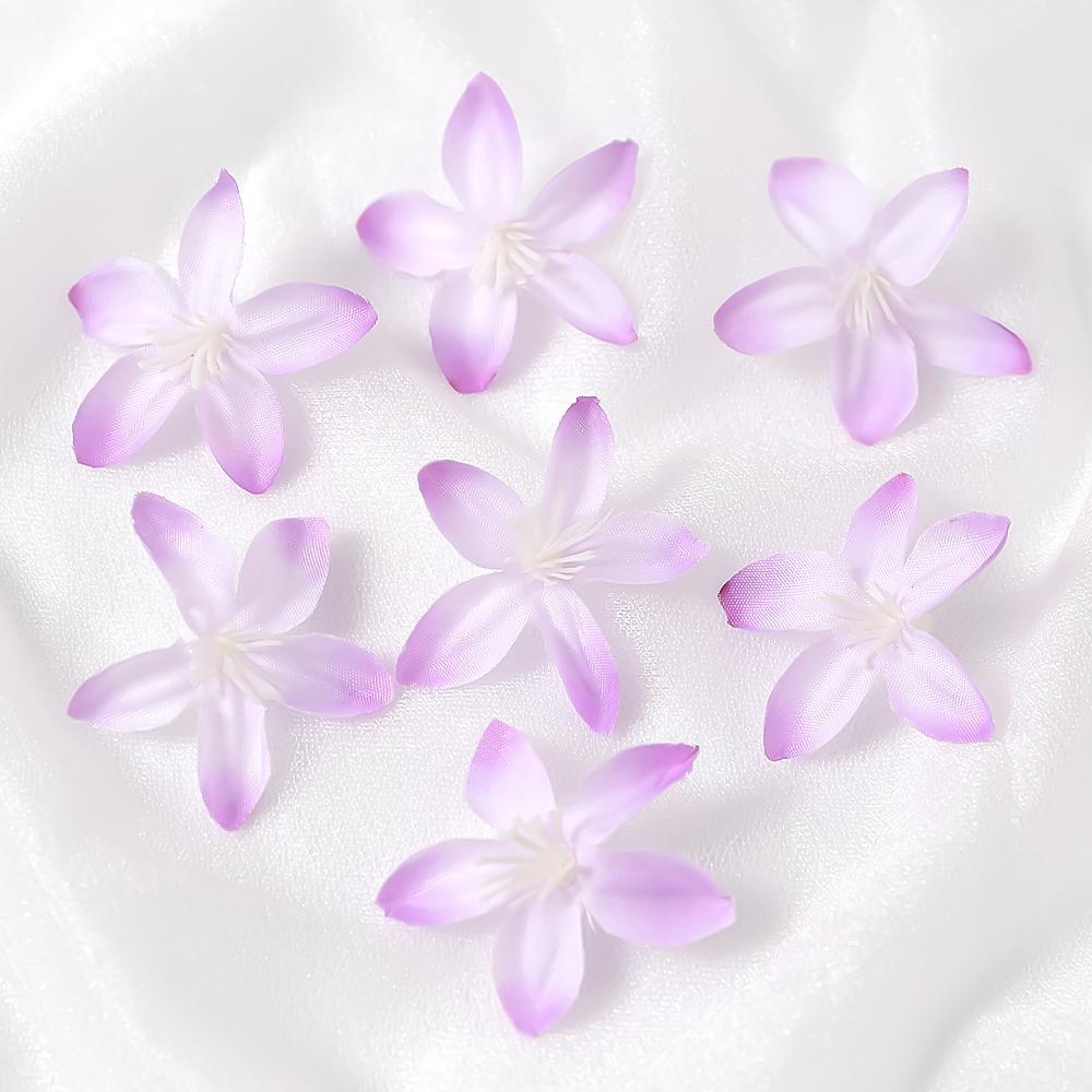 50/100 Stück Fünf-Sterne-Blume Künstlicher Blumenkopf Für Blumenwand Pflanze DIY Heimzimmer Dekoration Girlande Geschenk Hochzeitstischdeko