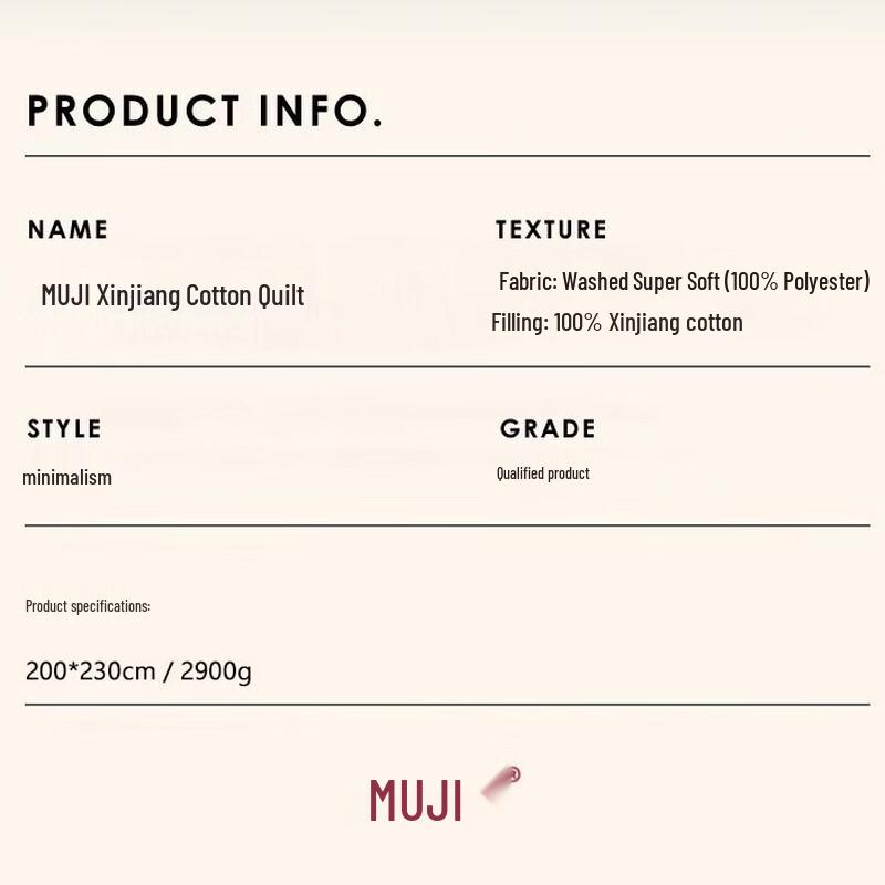 Muji Single-Hole Fiber Winter Quilt