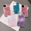Applicable to iPhone12 Pro Max mobile phone case, glitter star love quicksand anti-drop case, liquid flow