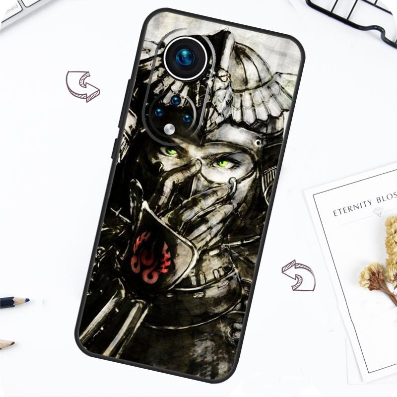 

Samurai Mask Warrior Helmet Case For Honor Magic 7 5 6 Lite Honor 200 Pro X8b X9a X8a X8 X9 X9c X9b 50 70 90 Lite Cover Honor X9b