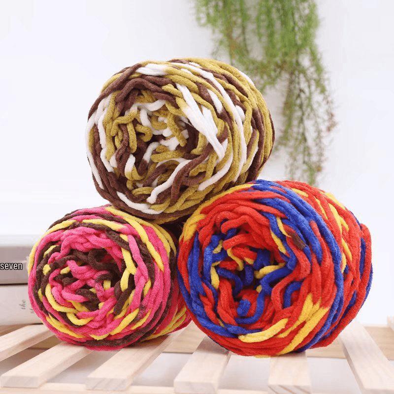 Handgjord Tjock Halsduksgarnboll - Mjuk DIY Stickning & Virkning