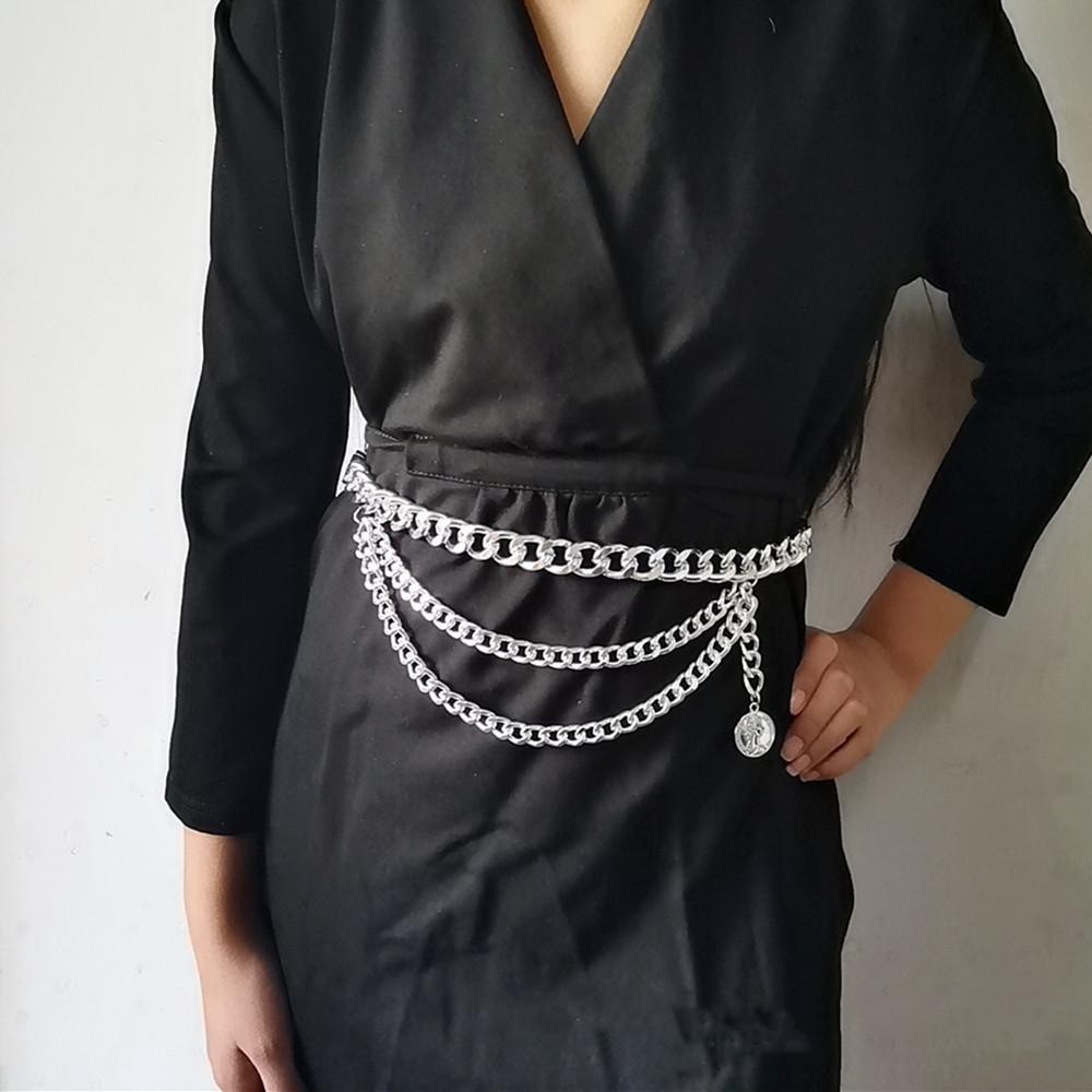 Geometric Metal Body Chain With Minimalist Design For Hip Hop Style Men Women
