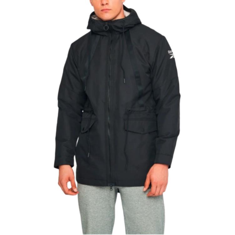 Reebok Outdoor Fleece Hooded Zip Long Sleeve Jacket Men Jackets GQ4930