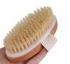 Private Label Bath Brush Bamboo Dry Skin Body Brush Boar Bristles Bath Body Scrub Brush