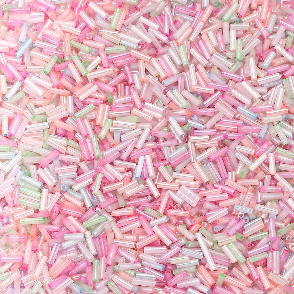 10g Colored Czech Glass Seed Beads Tube Shape Loose Spacer Rice Beads For DIY Handmade Charm Bracelet Earrings Jewelry Wholesale