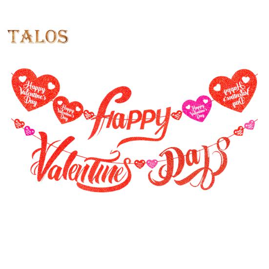 

1 комплект банерів до Дня Святого Валентина, блискітки, серце любові, стелі, висячі завитки, банери з днем ​​святого Валентина, розтяжки для весілля, весільної вечірки B