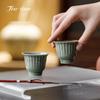 Yue Kiln Celadon Ceramic Tea Cup Handmade Lotus Petal Cups Tea Bowl Teacup Teacups Pottery Pair Beautiful Porcelain Chinese Tool