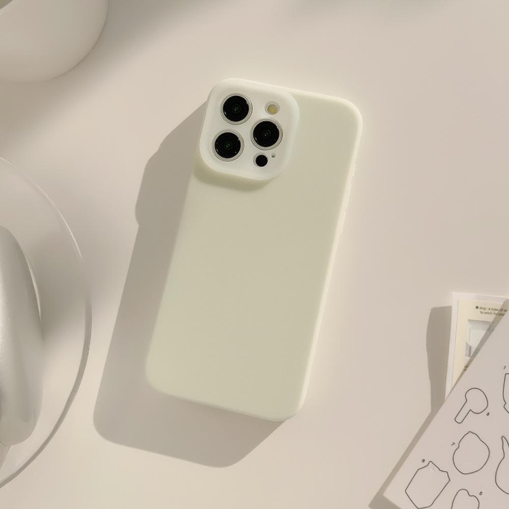 Jelly Liquid 16 Applicable To IPhone Case IPhone 15 Anti Fall 14promax Solid Color Simple 12 All Inclusive 13