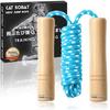 Catsobat Jump Rope for Kids and Toddlers, Perfect for Elementary School, Preschool, and Jumping Classes, Adjustable Rope Length, Cute Wooden Design