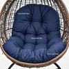 Cojín grueso impermeable para asiento y respaldo de cesta colgante de exterior para columpio, cuna, reclinable