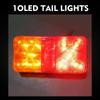 1 Pair 12V Rear Stop LED Lights Tail Brake Indicator Truck Van Lamp Trailer Light Waterproof For Trailer Caravans Boats