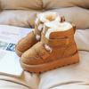 Children's Fur Snow Boots Boys' Plush and Thickened Short Boots Girls' Warm Cotton Boots
