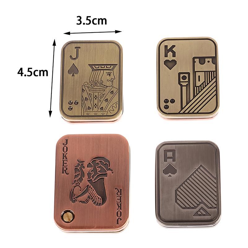 Slider Poker A K Metal Push Card Edc  Spinners Antistress Papa Decompression Hand Spinner Stress Relief Toys