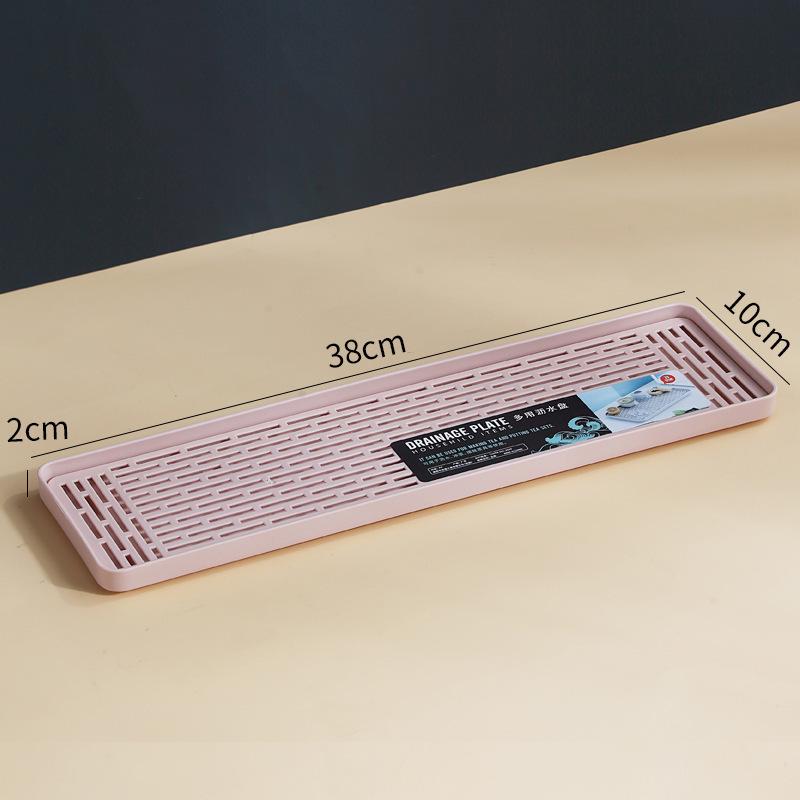 Double-Layer Plastic Draining Tray: Durable Household Tea, Bowl & Chopstick Storage Rack