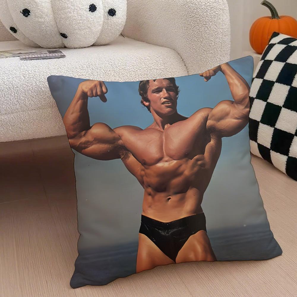 Inspirational AArnold Schwarzenegger Cushion Cover Throw Pillow Cover Hidden Button Durable Polyester Chair Cushion