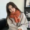 Women Cashmere Blend Scarf Women Winter Warm Thicken Luxury Solid Color Shawl Wraps Female Warm Thick Wool Neckerchief Blanket