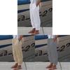 Cotton Linen Casual Pants With Pockets For Women Spring