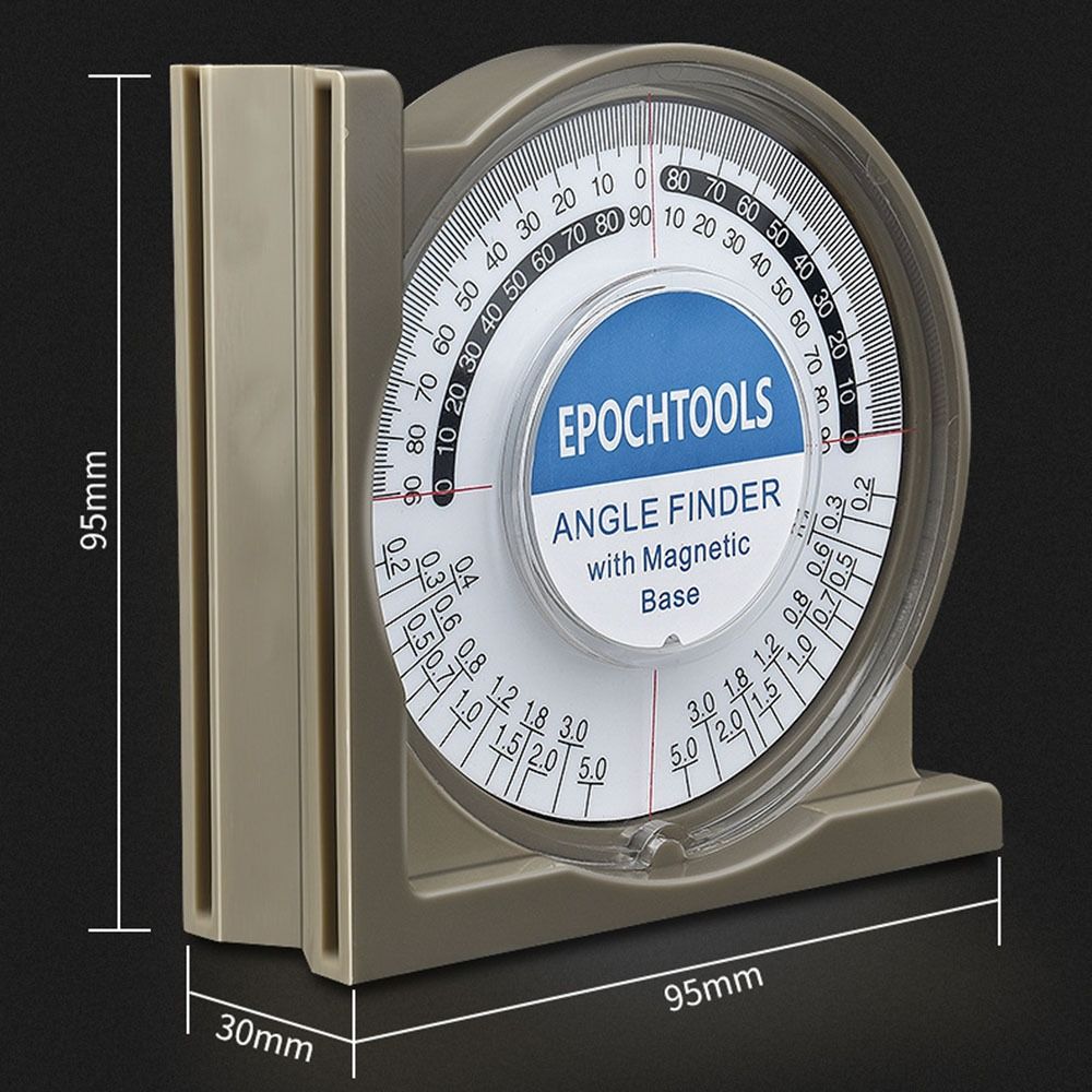 Poziomnica kątowa z lokalizatorem pozycji z podstawą magnetyczną, poziomica pęcherzykowa pozioma, kątomierz, miernik nachylenia ABS