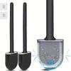 Toilet Brush for Cleaning Silicone Toilet Brush Cleaner Bathroom Wall Mounted Quick Drying Toilet Brush Flat Flexible Head