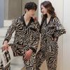 Couple Pajamas Set Ice Silk Summer New Home Clothes Set Women's Imitation Silk Can Wear Fashion Home Clothes