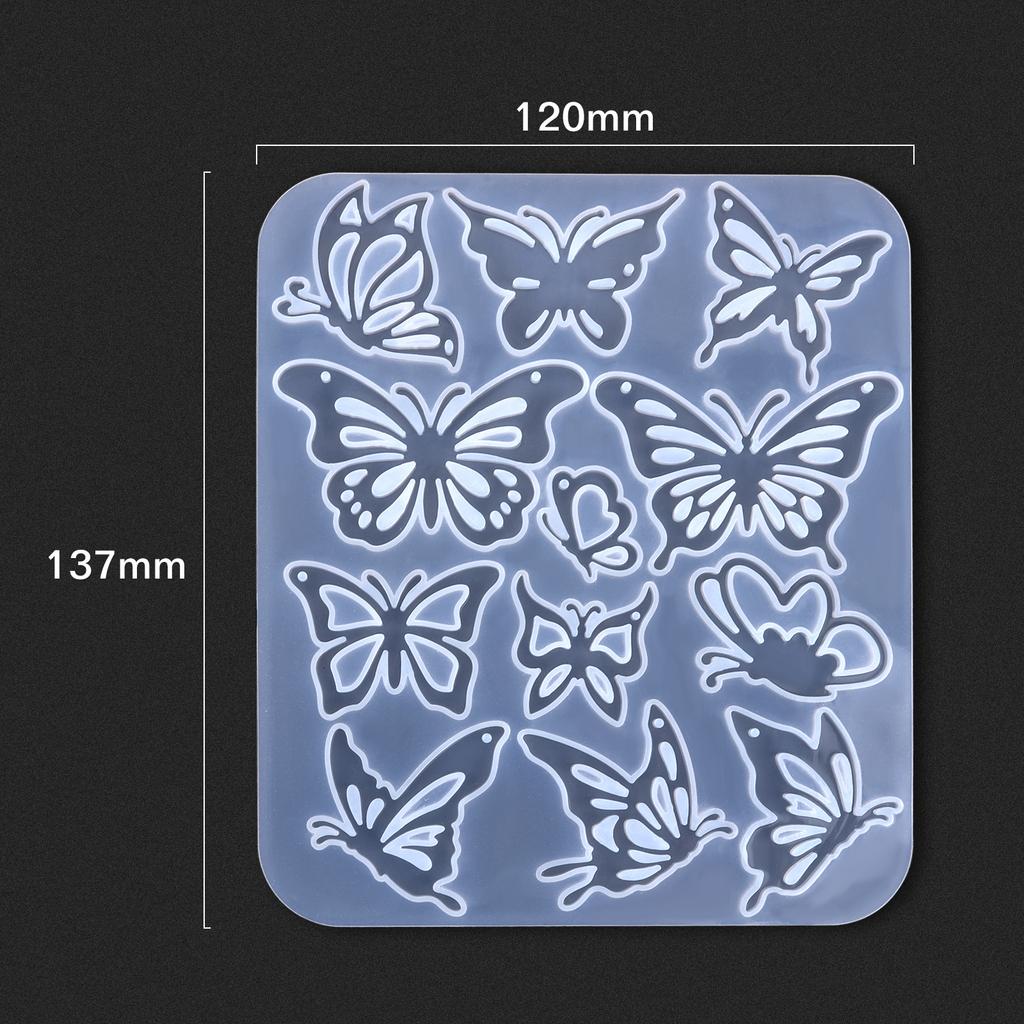 Cute Cat Butterfly Animal Earring Keychain  Epoxy Resin Silicone Mold DIY Spider Snake Pendant Jewelry Making Decoration Crafts