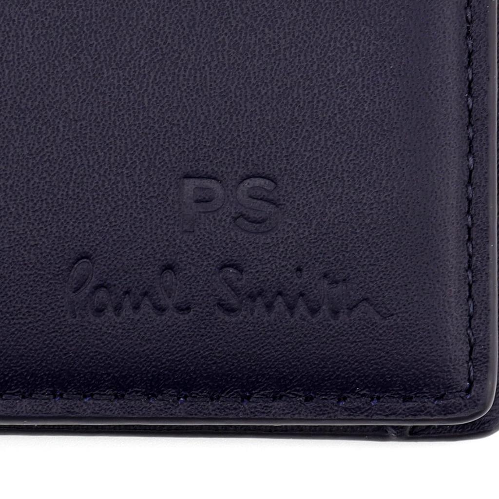 Paul Smith Bifold Wallet with Coin Cowhide Includes Care Set 843774 P043 Purse, Leather, Men's Gift, Cloth, (No Personalization, Navy)