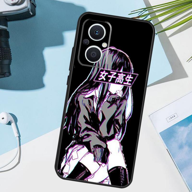 Sad Japanese Anime Aesthetic Cover For OPPO Reno 12 F 13F 14F 11F 10 11 13 14 Pro 7 8 Lite OPPO Find X9 X5 X6 X8 Pro Case
