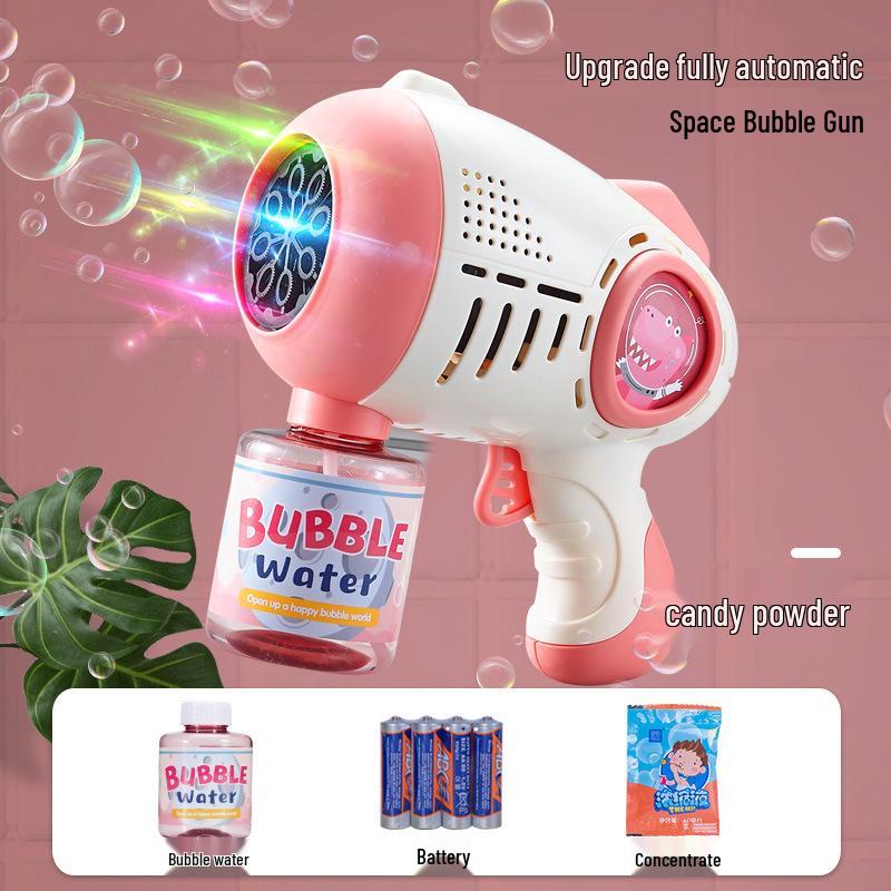 2025 New Model Handheld Electric Bubble Gun Toy for Girls