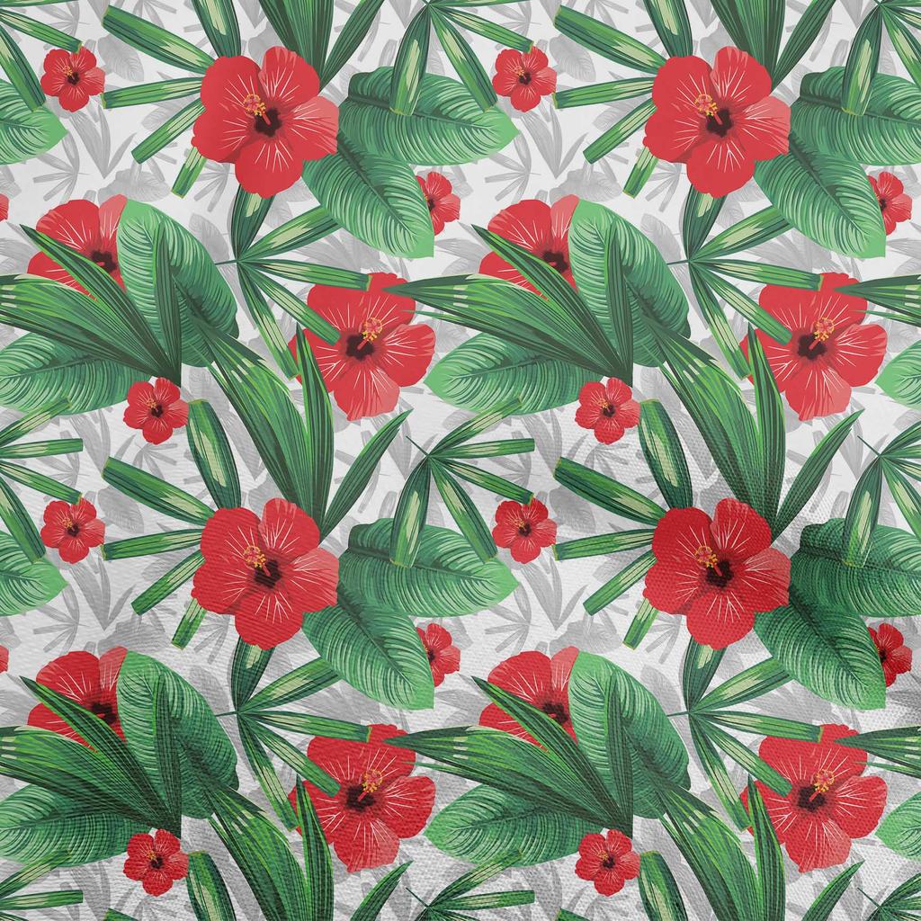 oneOone Cotton Flex Dark Blue Fabric Tropical Floral Dress Material Fabric Print Fabric By The Yard 40 Inch