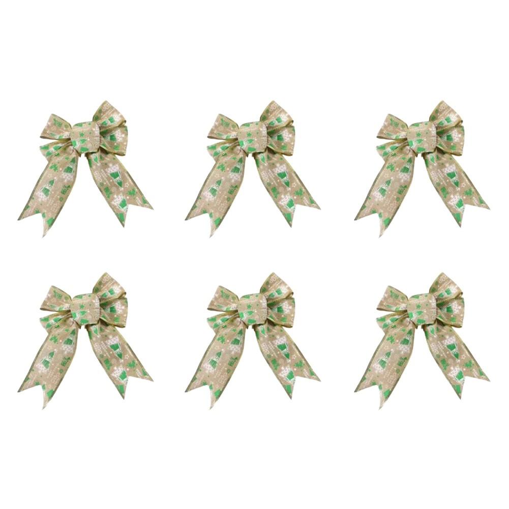 

Christmas Decoration Double-Layer Bows Snowflake Bow Ribbon B