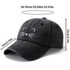 Unisex Fashionable and Versatile Printed Cute Cat Whiskers Baseball Cap Outdoor Lightweight Trucker Baseball Cap