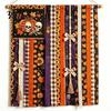 Office Party Supplies Halloween Rag Banner, Orange Black Skull Ghost Pumpkin Hanging Decoration, Rustic Indoor Outdoor Holiday Decor Fabric