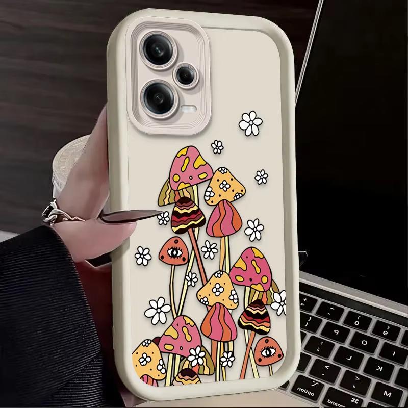 

Artistic Mushroom Eyes Pattern Phone Case For Redmi Note 13 12 Pro Plus 5G 13 12 Pro 4G 5G 11 10 Pro 12S 11S 10S Redmi 13C 12 5G Redmi Note 12S