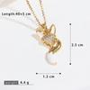 Creative Cute Fox Pendant Necklace with Zircon and Drip Glaze on a Copper Chain