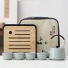 Kung Fu Tea Set Portable Outdoor Travel Express Cup One Pot Four Cups Household Ceramic Tea Pot