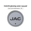 Car Cup Holder Anti Slip Pad USB Charging Lighting Glowing Coaster For JAC JS3 J2 S5 JS2 S3 T8 Refine J5 J6 J7 J4 T6 T8 Pro T9