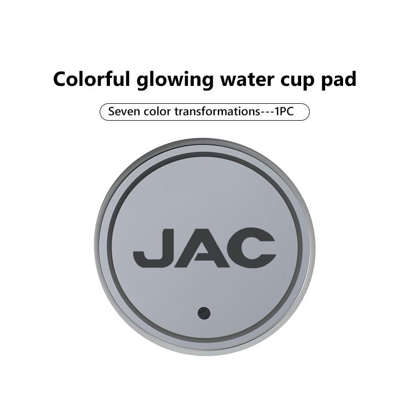 Car Cup Holder Anti Slip Pad USB Charging Lighting Glowing Coaster For JAC JS3 J2 S5 JS2 S3 T8 Refine J5 J6 J7 J4 T6 T8 Pro T9