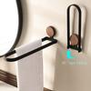 Space Saving Bathroom Towel Rack Rustproof Walnut Wood Towel Rack No Drilling Towel Rack  Apartment