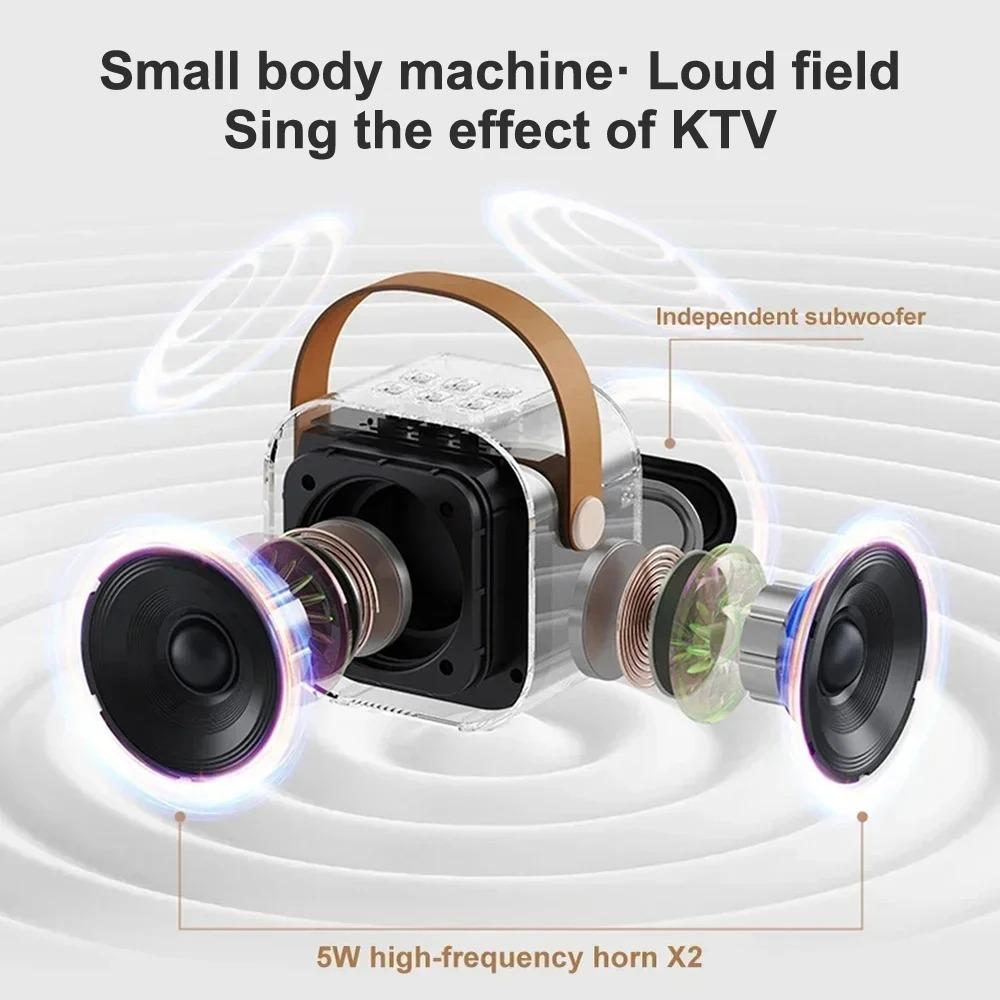 Professional Singing Karaoke Machine with Wireless Mic-Bluetooth Speaker for Home KTV Portable High Power Audio Entertainment