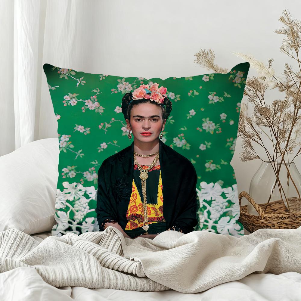 Art Pillow Case Bedroom Sofa Living Room Backrest Decoration Square F-Frida Flower K-Kahlo-S Classic Cushion Nap Time