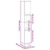 VidaXL Bathroom Cabinet Concrete Grey 30x30x190 Cm, Cabinet, Bathroom Storage Cabinet, Vanity Unit 857201