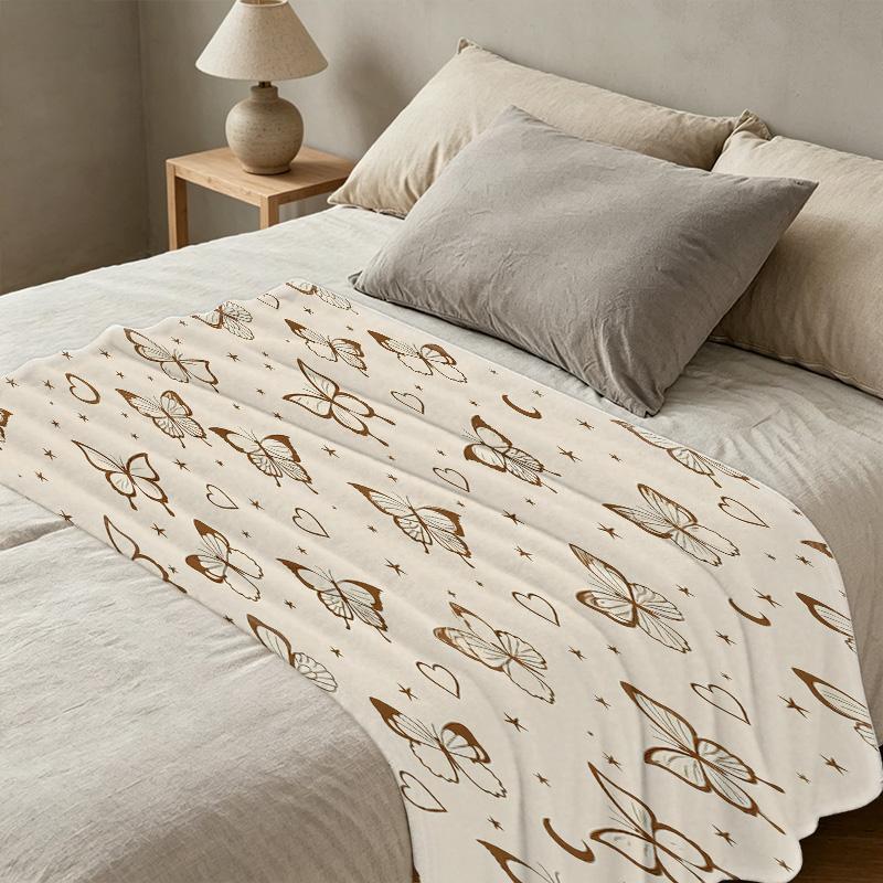 Plush Fleece Throw Blanket, Butterfly Collection – Soft Cozy, Machine Washable, Decorative for Bedroom, Sofa, Office Napping, Halloween & Christmas