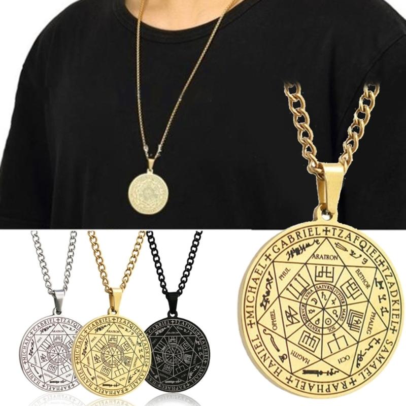 Spiritual Christian Themed Pendant Necklace For Believers Sturdy Stainless Steel Adjustable Chain Religious Jewelry Gift