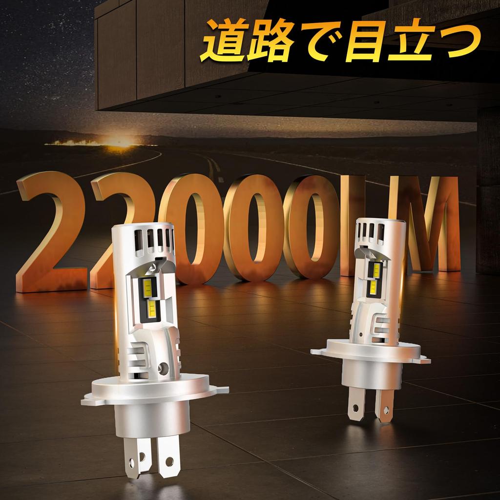 AILEO H4 LED Headlights Have 22000 Lumens Super Bright and Non-polarized Design for Easy