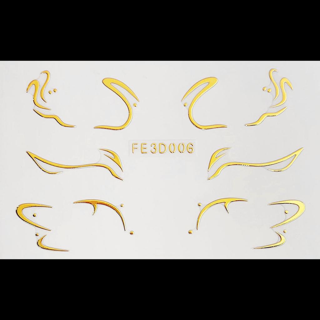 Laser Eyeliner Sticker 3D Three-dimensional Relief Butterfly Eye Makeup Sticker Stage Performance Tattoo Sticker