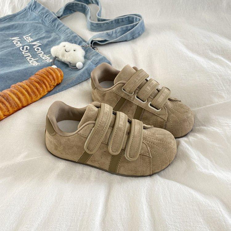 

Ретро платформа на липучке Немецкие тренировочные туфли арт-борд обувь осенняя нишевая с юбкой 35 хаки