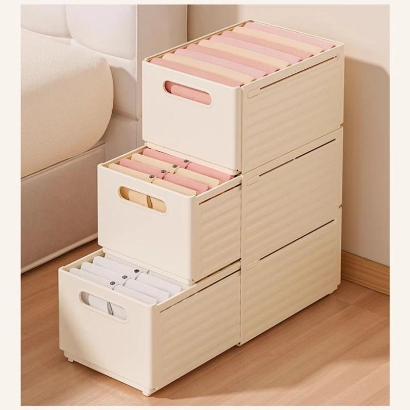 Foldable Fabric Storage Bin, Adjustable Multifunctional Organizer for Clothes Wardrobe Closet Kitchen