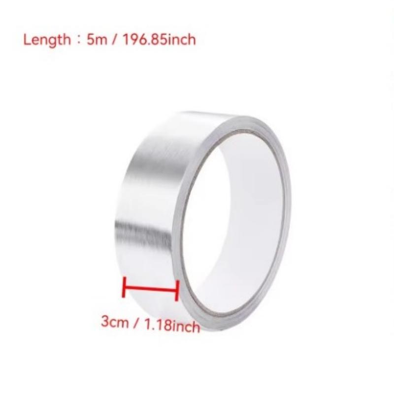 1Roll Super Sticky Aluminum Foil Rubber Tape High Temperature Resistance Waterproof Roof Pipe Crack Duct Repair Tape Stop Leak