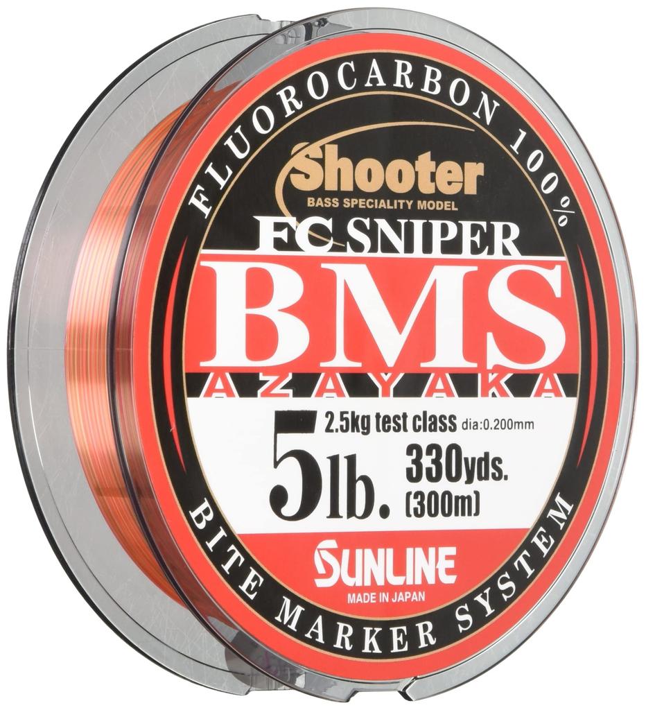 SUNLINE Fluorocarbon Shooter FC BMS 5 Colors Line, Sniper, AZAYAKA, 300m, 5lb,