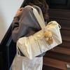 Pleated Nylon Shoulder Bag Sweet Lightweight Handbag Portable Drawstring Tote Bag  Office Worker